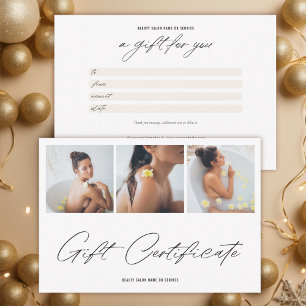 Minimalist Elegant Branded Logo Gift Certificate Thank You Card