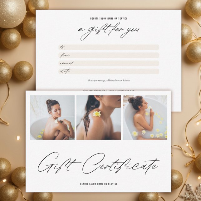 Minimalist Elegant Branded Logo Gift Certificate Thank You Card (Creator Uploaded)