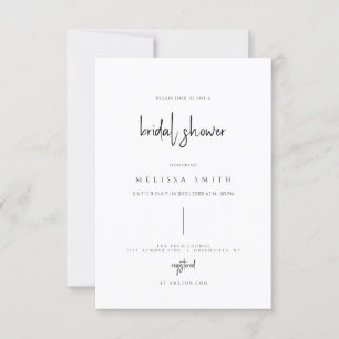 Minimalist Elegant Bridal Shower Invitation