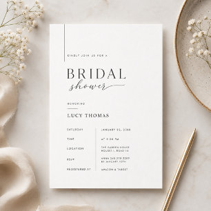 Minimalist Elegant Bridal Shower Invitation .