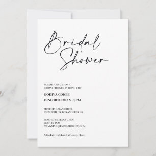 Minimalist Elegant Bridal Shower Invitation