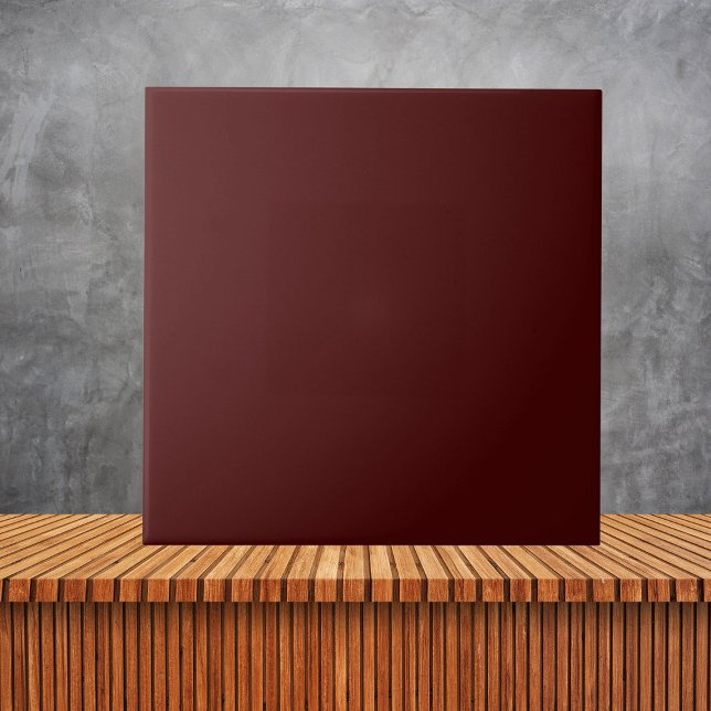 Minimalist Elegant Burgundy Christmas Colour  Tile (Creator Uploaded)