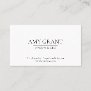 Minimalist Elegant Business Card Black and White