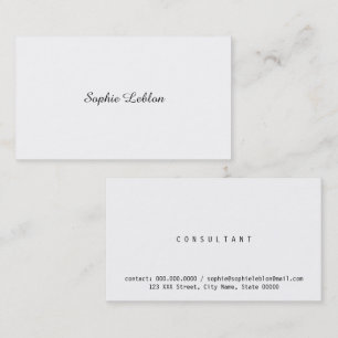 minimalist elegant business woman card