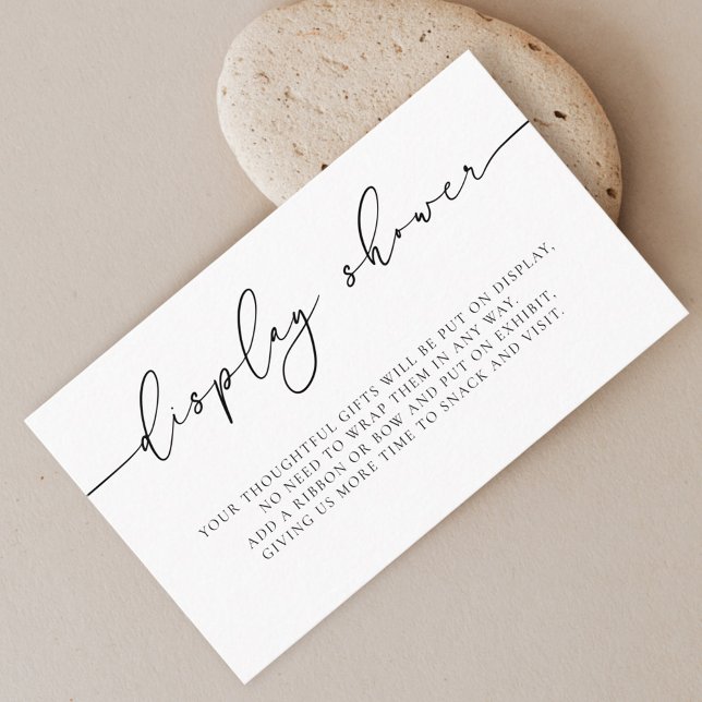 Minimalist Elegant Calligraphy Display Shower Enclosure Card (Creator Uploaded)