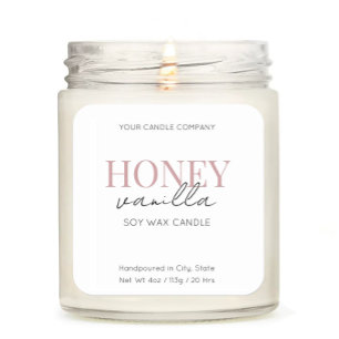 Minimalist Elegant Candle Cosmetic Sticker Label