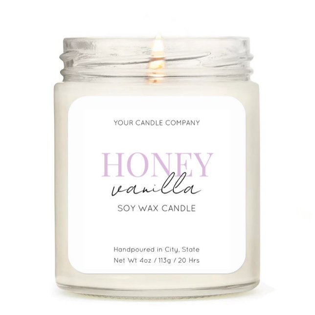 Minimalist Elegant Candle Cosmetic Sticker Label (Creator Uploaded)