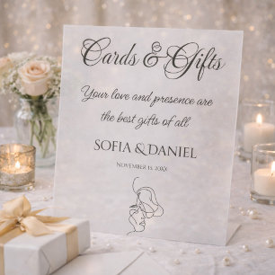Minimalist Elegant Cards and Gifts Wedding Sign
