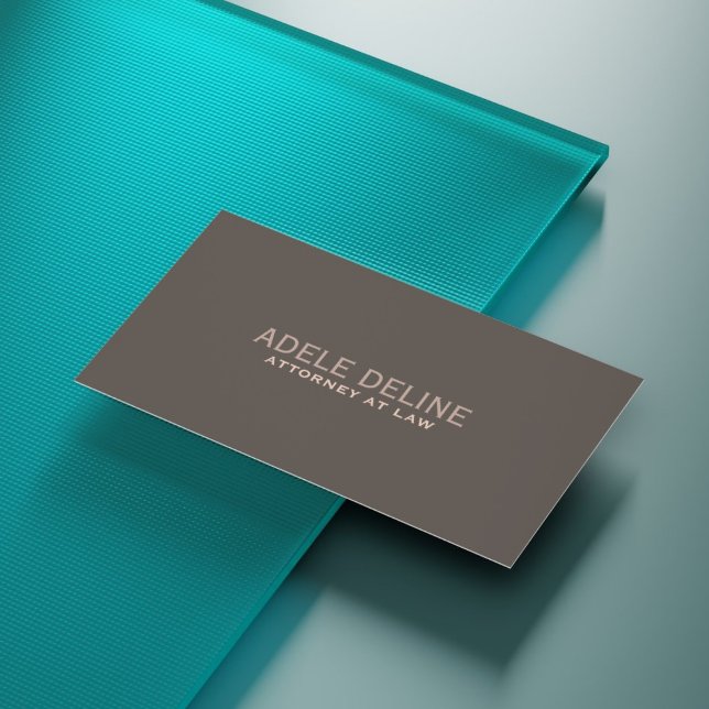 Minimalist Elegant Chic Attorney at Law Business Card (Creator Uploaded)
