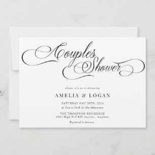 Minimalist Elegant Chic Couples Bridal Shower Invitation