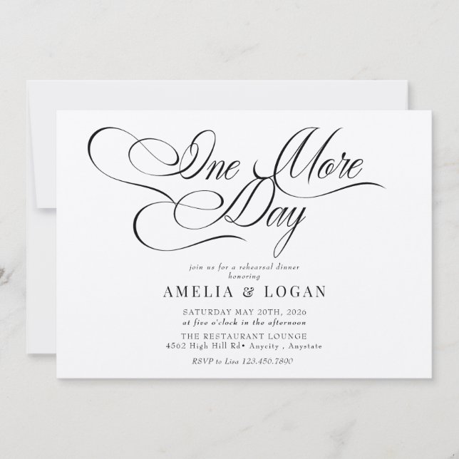Minimalist Elegant Chic | Rehearsal Dinner Invitation (Front)