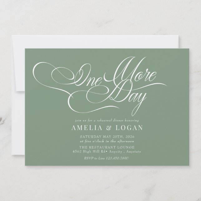 Minimalist Elegant Chic | Rehearsal Dinner Invitation (Front)