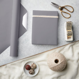 Minimalist Elegant Chic Solid Fossil Grey Plain  Wrapping Paper