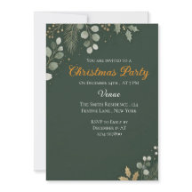 Minimalist Elegant Christmas Party Invitation