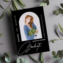 Minimalist elegant class of year photo graduation