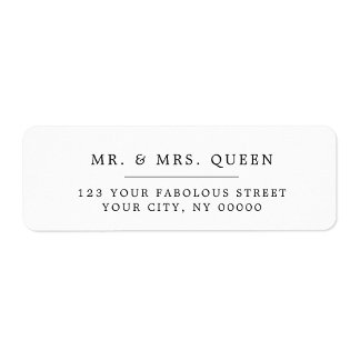 Minimalist Elegant Classic Simple Return Address