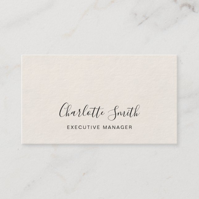 Minimalist Elegant Classical Professional Business Card (Front)