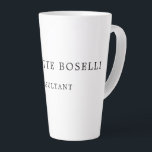 Minimalist Elegant Classical Professional Latte Mug<br><div class="desc">Easy to Use Creation Tool. You Only Need to Change Name,  Address,  Occupation,  Telephone Number and E-mail Details.</div>