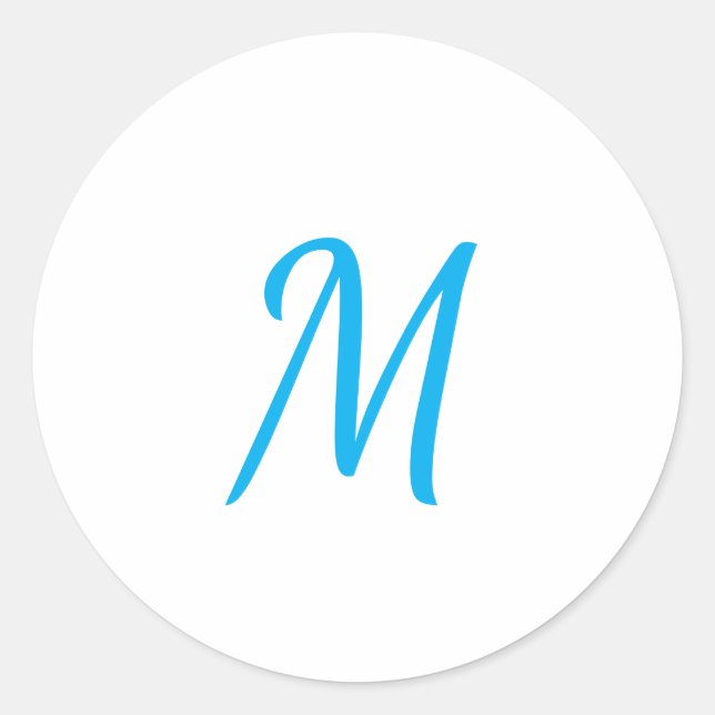 Minimalist Elegant Classical Professional Monogram Classic Round Sticker (Front)