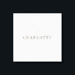 Minimalist Elegant Classical Professional Name Canvas Print<br><div class="desc">Various Size and Type Options,  Easy to Use Creation Tool. You Only Need to Change Name.</div>