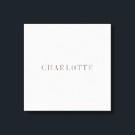 Minimalist Elegant Classical Professional Name Canvas Print<br><div class="desc">Various Size and Type Options,  Easy to Use Creation Tool. You Only Need to Change Name.</div>