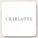 Minimalist Elegant Classical Professional Name Coaster<br><div class="desc">Various Size and Type Options,  Easy to Use Creation Tool. You Only Need to Change Name.</div>