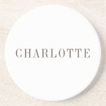 Minimalist Elegant Classical Professional Name Coaster<br><div class="desc">Various Size and Type Options,  Easy to Use Creation Tool. You Only Need to Change Name.</div>