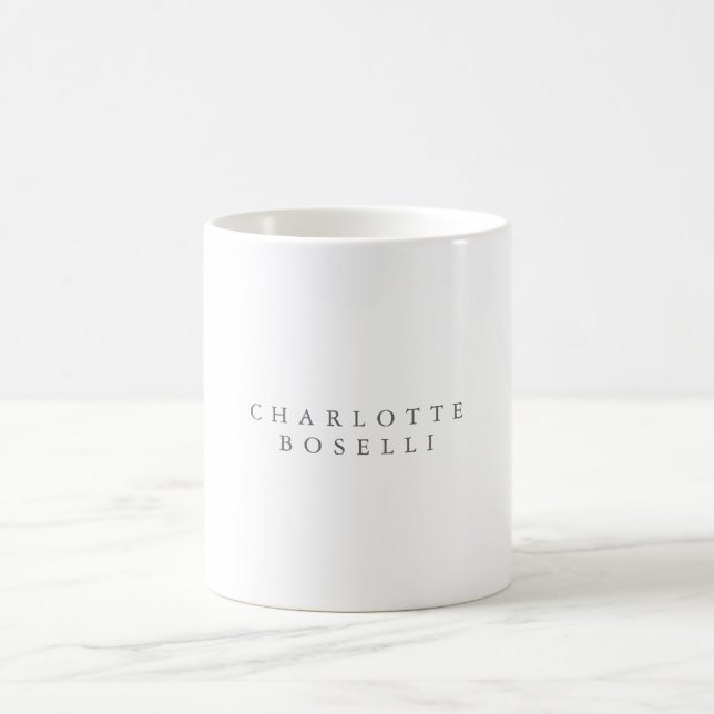 Minimalist Elegant Classical Professional Name Coffee Mug (Center)