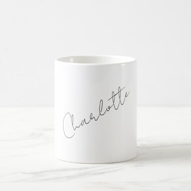 Minimalist Elegant Classical Professional Name Coffee Mug (Center)