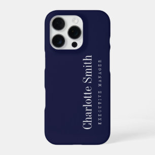 Minimalist Elegant Classical Professional Name iPhone 16 Pro Case