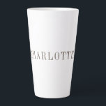 Minimalist Elegant Classical Professional Name Latte Mug<br><div class="desc">Various Size and Type Options,  Easy to Use Creation Tool. You Only Need to Change Name.</div>