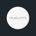 Minimalist Elegant Classical Professional Name Magnet<br><div class="desc">Various Size and Type Options,  Easy to Use Creation Tool. You Only Need to Change Name.</div>