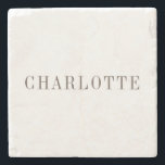 Minimalist Elegant Classical Professional Name Stone Coaster<br><div class="desc">Various Size and Type Options,  Easy to Use Creation Tool. You Only Need to Change Name.</div>