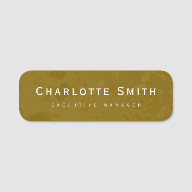 Minimalist Elegant Classical Professional Name Tag (Front)