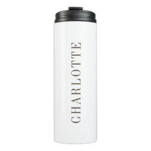 Minimalist Elegant Classical Professional Name Thermal Tumbler