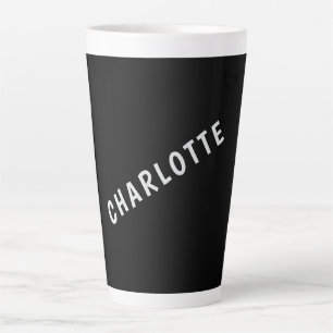 Minimalist Elegant Classical Professional Own Name Latte Mug