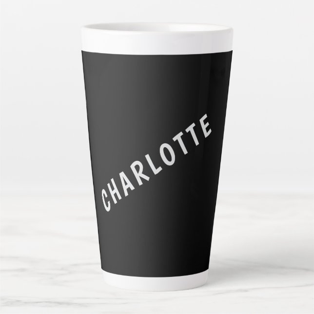 Minimalist Elegant Classical Professional Own Name Latte Mug (Front)