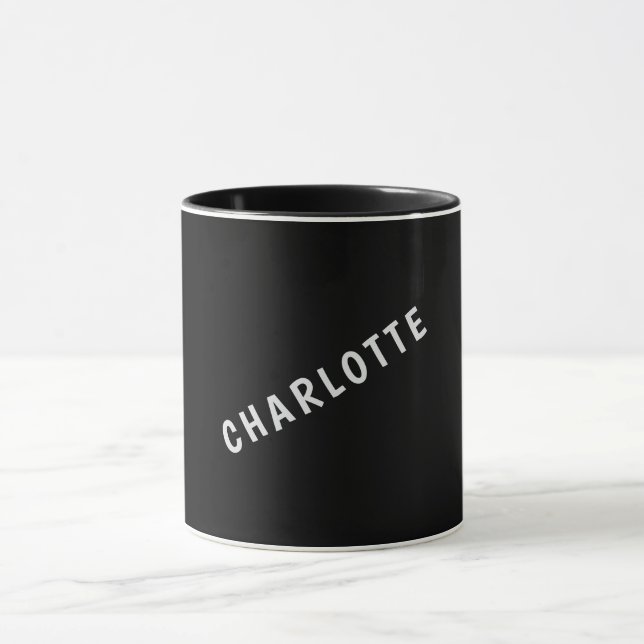 Minimalist Elegant Classical Professional Own Name Mug (Center)