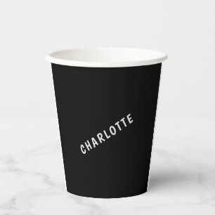 Minimalist Elegant Classical Professional Own Name Paper Cups
