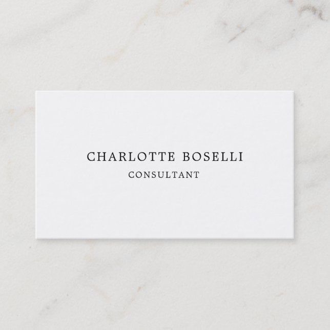 Minimalist Elegant Classical Professional Simple Business Card (Front)