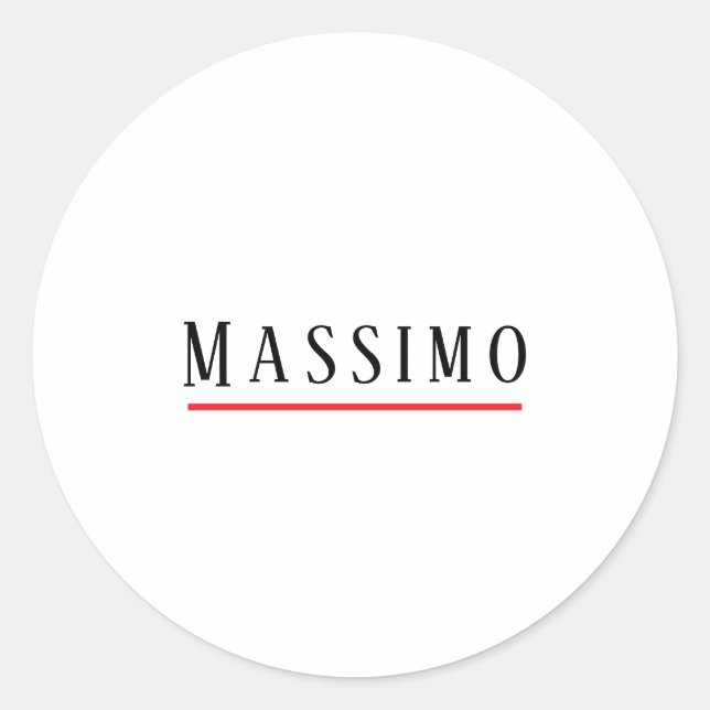 Minimalist Elegant Classical Professional Simple Classic Round Sticker (Front)