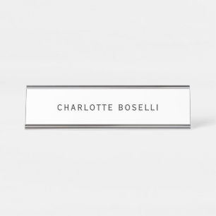 Minimalist Elegant Classical Professional Simple Desk Name Plate