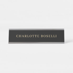 Minimalist Elegant Classical Professional Simple Desk Name Plate