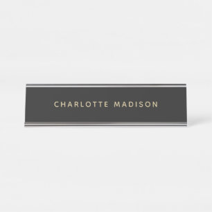 Minimalist Elegant Classical Professional Simple Desk Name Plate