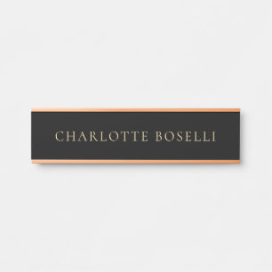 Minimalist Elegant Classical Professional Simple Door Sign
