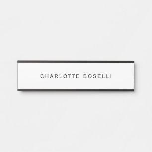 Minimalist Elegant Classical Professional Simple Door Sign