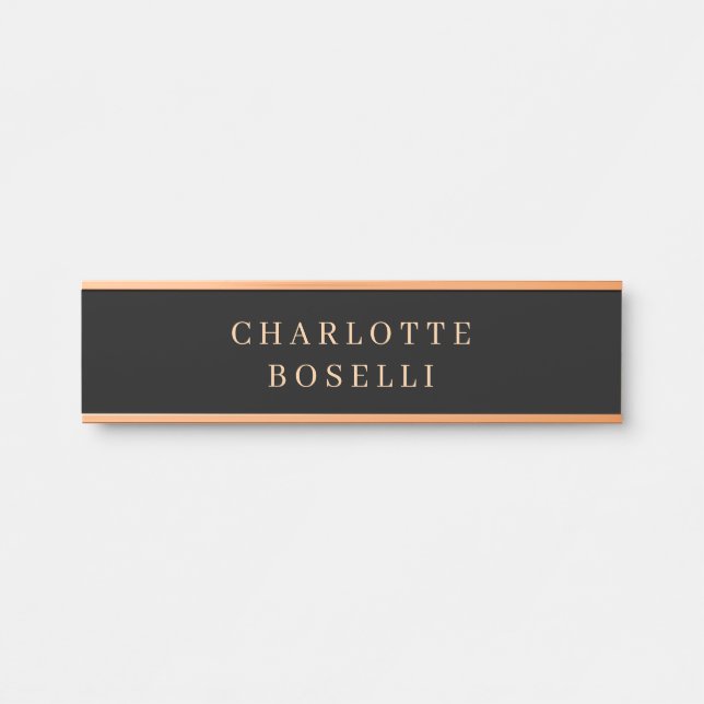 Minimalist Elegant Classical Professional Simple Door Sign (Front)