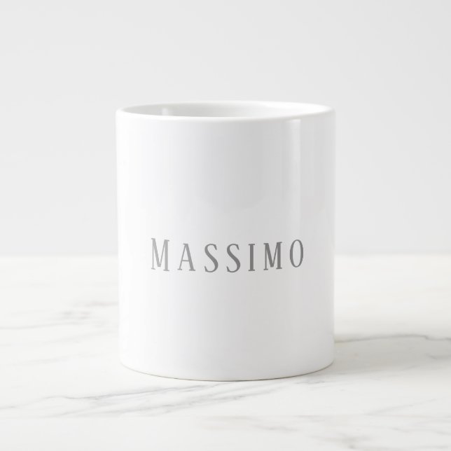 Minimalist Elegant Classical Professional Simple Large Coffee Mug (Front)