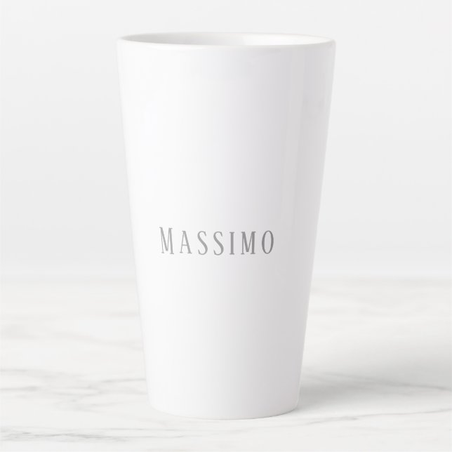 Minimalist Elegant Classical Professional Simple Latte Mug (Front)