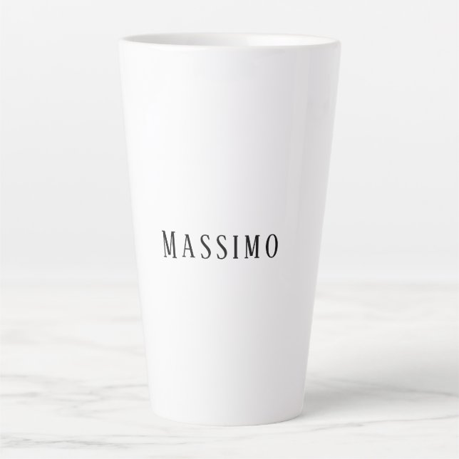 Minimalist Elegant Classical Professional Simple Latte Mug (Front)